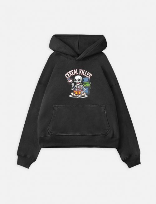 Cereal Killer Skeleton Funny Breakfast Design Hoodie